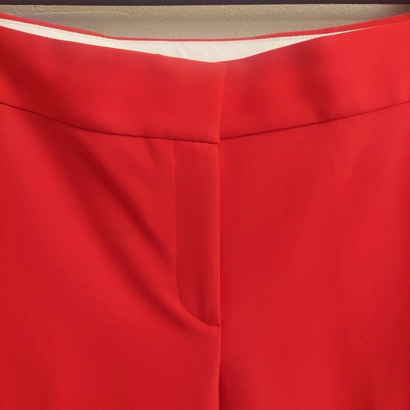 NEW LOFT 10 Marisa Cropped Straight Leg Pants In Tomato Red - Picture 4 of 14